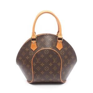 Louis Vuitton Ellipse Handbag Canvas Leather Monogram Brown